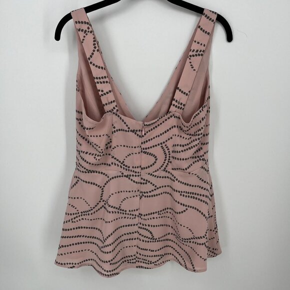 Cabi Sophia Faux Wrap Top Blouse Size 6 Blush Pink Adjustable Straps Peplum 273 - Picture 2 of 11